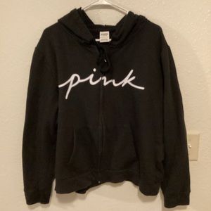 PINK full zip sweatshirt hoodie